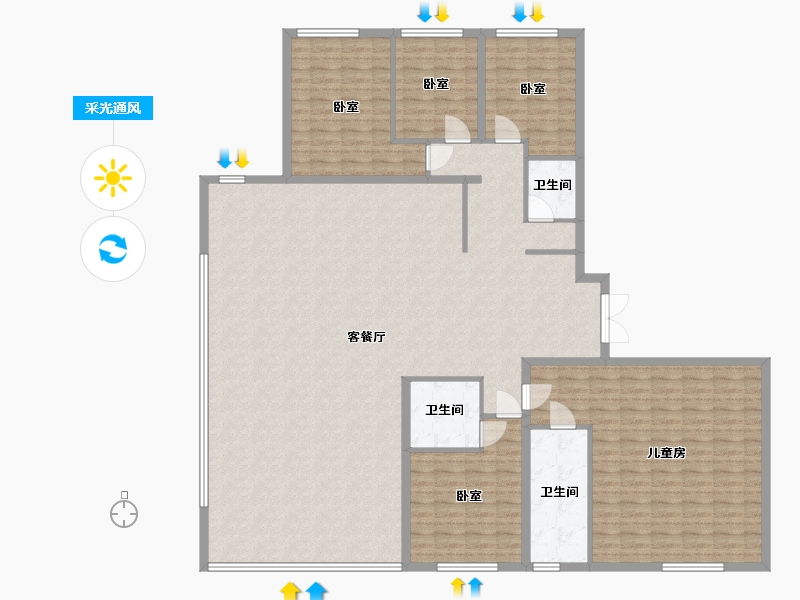 湖南省-益阳市-建发央著-199.20-户型库-采光通风