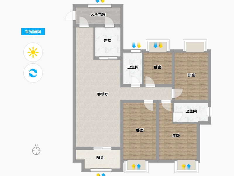 贵州省-黔南布依族苗族自治州-顺城御品-101.00-户型库-采光通风