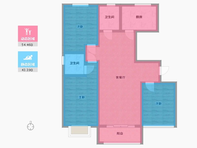 河北省-邢台市-天一府小区-100.00-户型库-动静分区