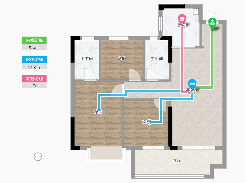 福建省-福州市-福气雅居-78.30-户型库-动静线