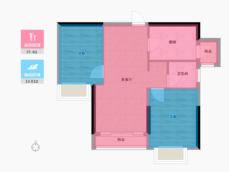 广东省-深圳市-中房翰林门-55.16-户型库-动静分区