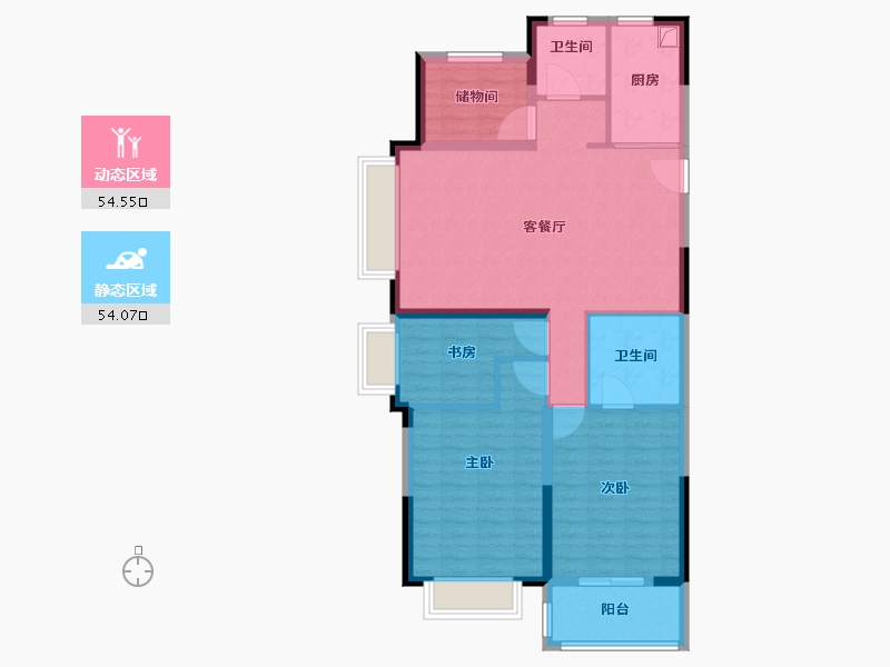 山东省-德州市-书香府-97.60-户型库-动静分区