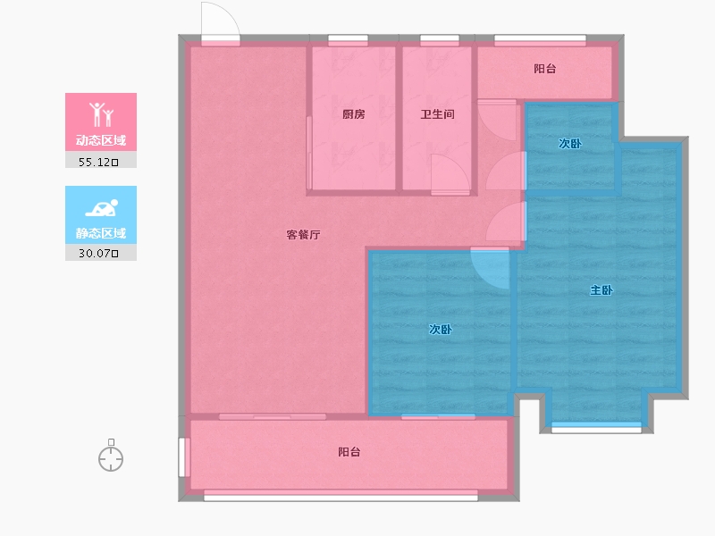 浙江省-嘉兴市-翡翠公馆-78.00-户型库-动静分区