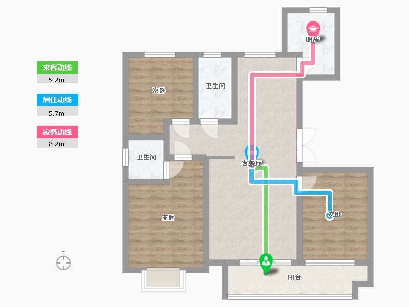 河北省-邢台市-恒通连城国际-100.84-户型库-动静线