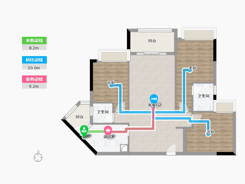 福建省-泉州市-科山欧景帝苑-94.40-户型库-动静线