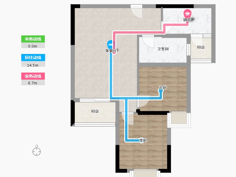 贵州省-贵阳市-贵州省贵阳市清镇广大城-65.00-户型库-动静线