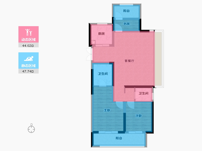 山西省-运城市-运城吾悦华府二期-86.50-户型库-动静分区