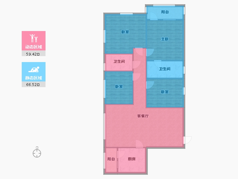 海南省-海口市-滨江温泉花园-114.73-户型库-动静分区