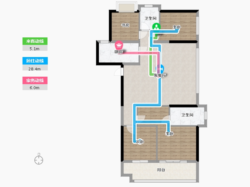 福建省-泉州市-美的君悦府-118.00-户型库-动静线