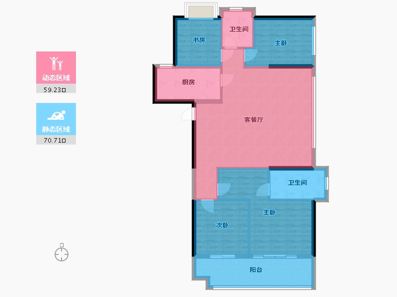 福建省-泉州市-美的君悦府-118.00-户型库-动静分区