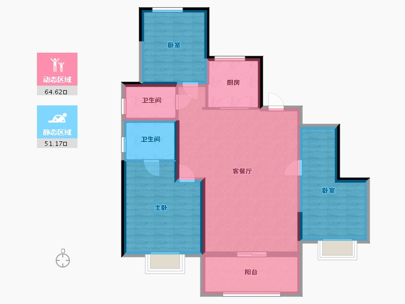 山西省-长治市-融汇中央城-104.00-户型库-动静分区