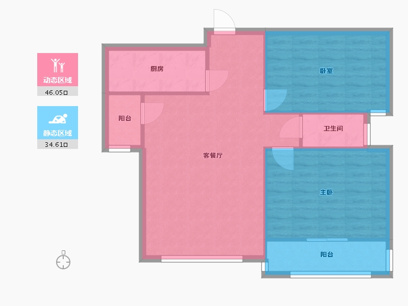 江西省-吉安市-凯旋华府-73.36-户型库-动静分区