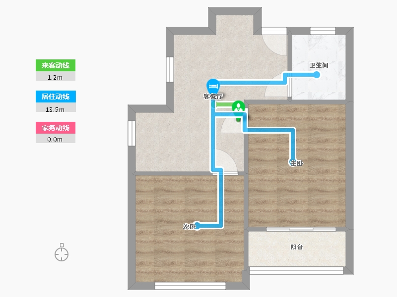 上海-上海市-金杨新村二街坊-55.00-户型库-动静线