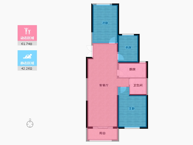 山西省-吕梁市-清熙嘉苑-93.02-户型库-动静分区