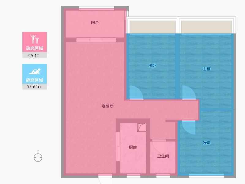 河南省-新乡市-高晟福润城C区-83.00-户型库-动静分区