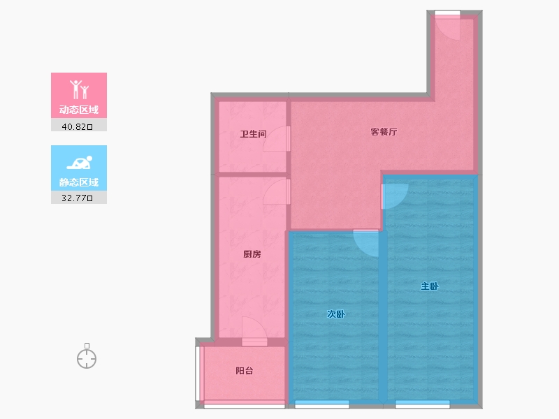 黑龙江省-哈尔滨市-状元府-64.80-户型库-动静分区