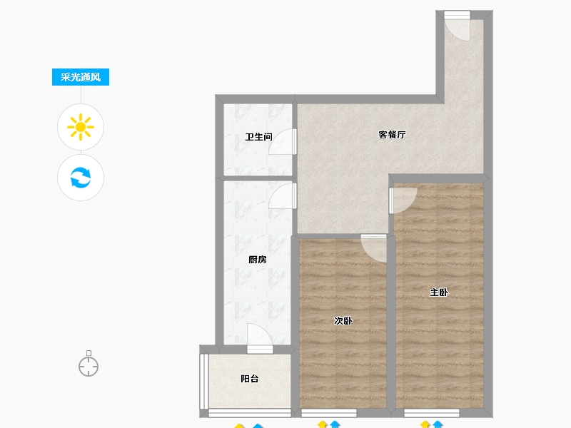 黑龙江省-哈尔滨市-状元府-64.80-户型库-采光通风