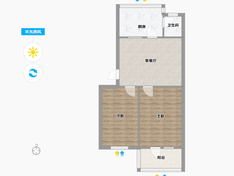 四川省-成都市-花郡佳园-60.00-户型库-采光通风