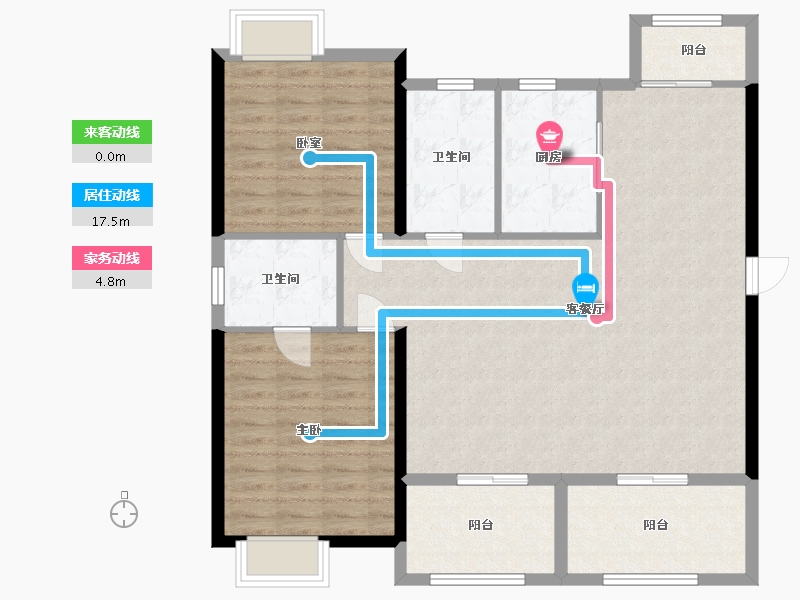 湖北省-十堰市-百强中心花园-111.02-户型库-动静线