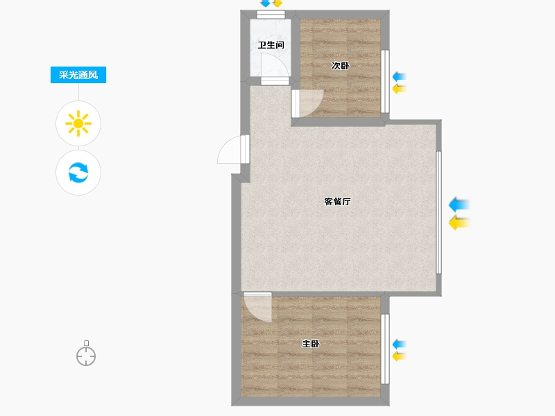 广西壮族自治区-河池市-俊蒙都安现代花园-70.00-户型库-采光通风