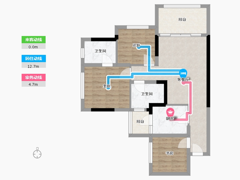 四川省-南充市-阳光白鹭洲-68.50-户型库-动静线