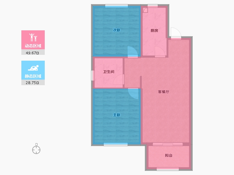 上海-上海市-云湖漫城-70.00-户型库-动静分区