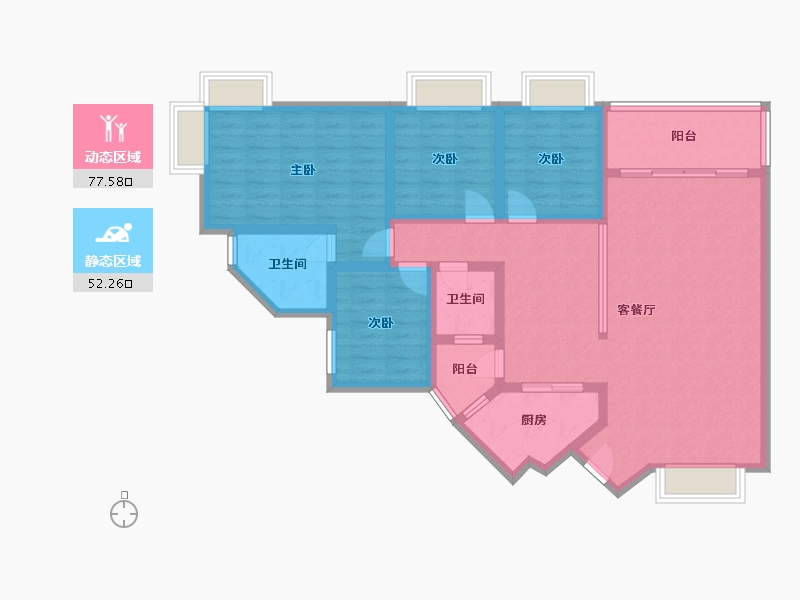 广东省-深圳市-风采轩-140.00-户型库-动静分区