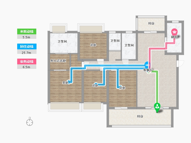 广东省-中山市-敏捷紫岭天玺-138.35-户型库-动静线