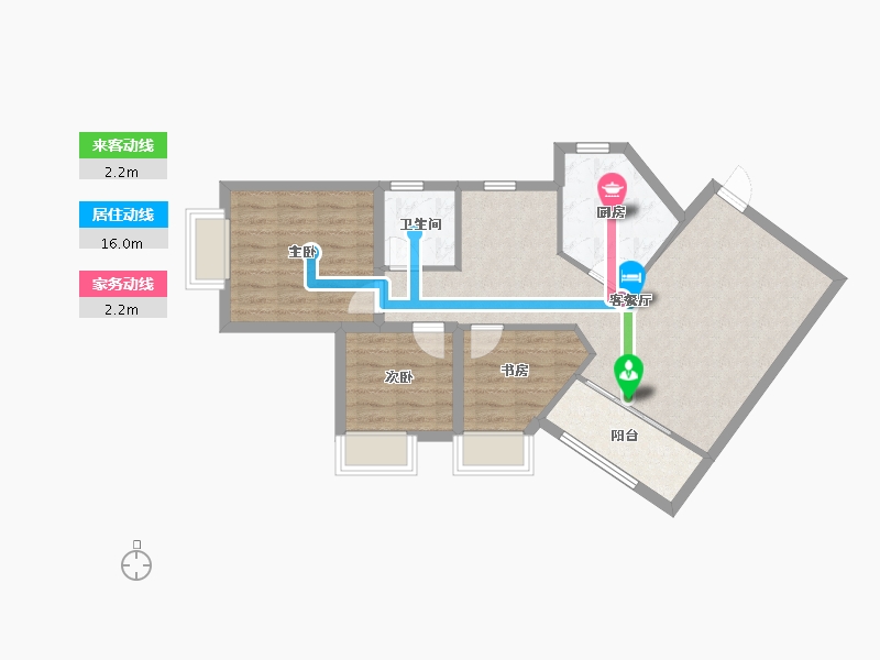 广东省-深圳市-骏皇名居-71.16-户型库-动静线