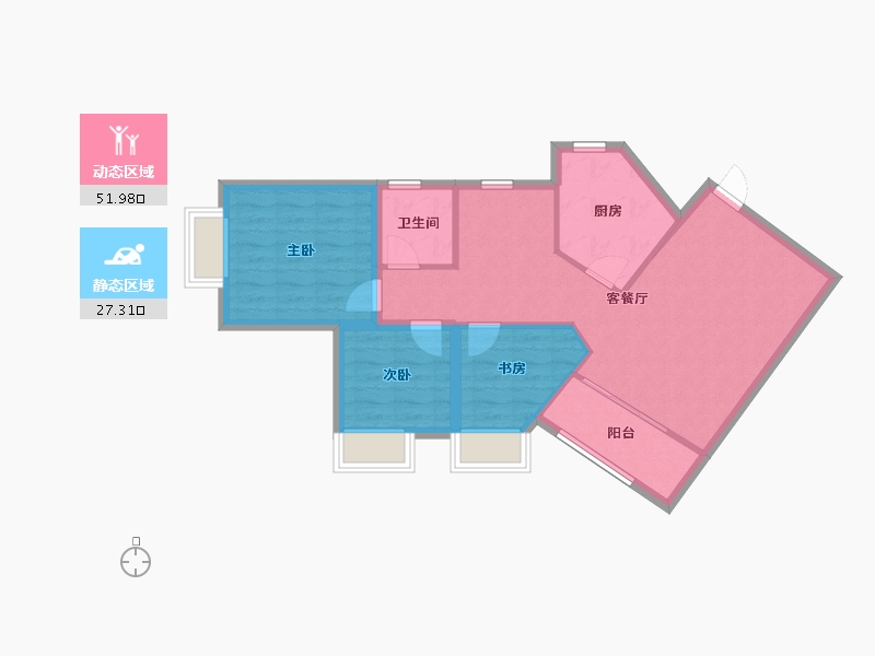 广东省-深圳市-骏皇名居-71.16-户型库-动静分区