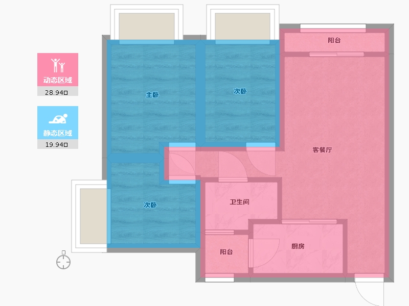 广东省-深圳市-京基滨河时代广场-42.01-户型库-动静分区