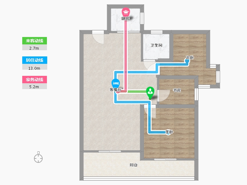 广东省-深圳市-风临左岸-73.17-户型库-动静线