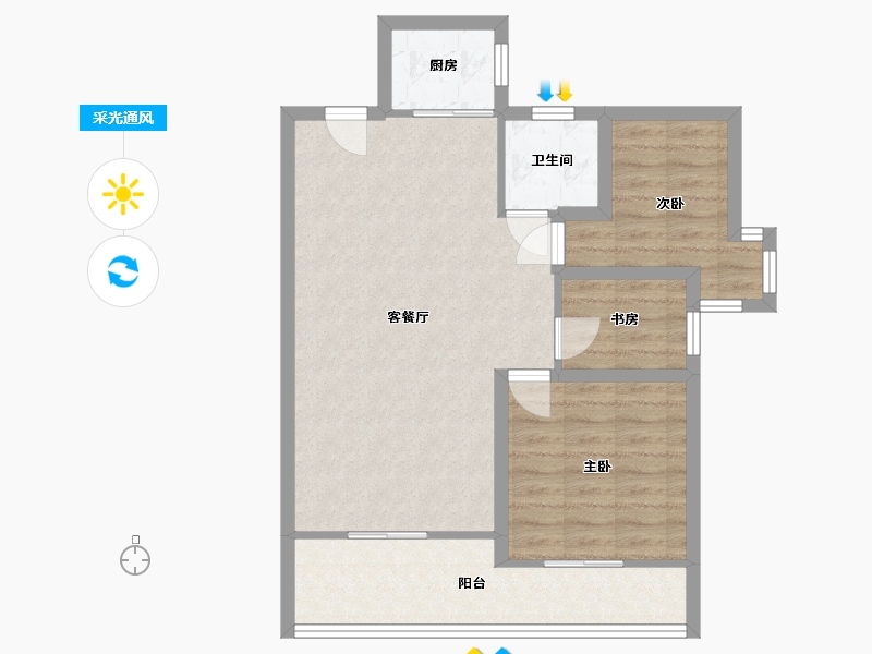 广东省-深圳市-风临左岸-73.17-户型库-采光通风