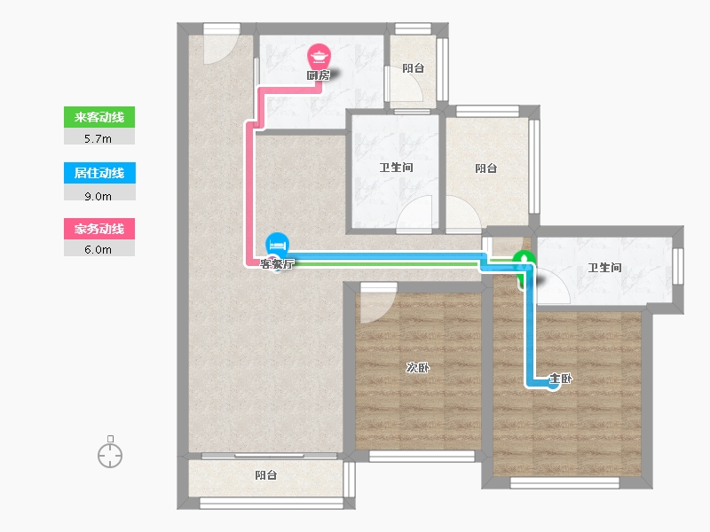 广东省-深圳市-香江东苑-77.31-户型库-动静线