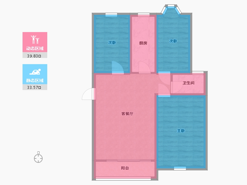 广东省-深圳市-新洲苑-64.89-户型库-动静分区