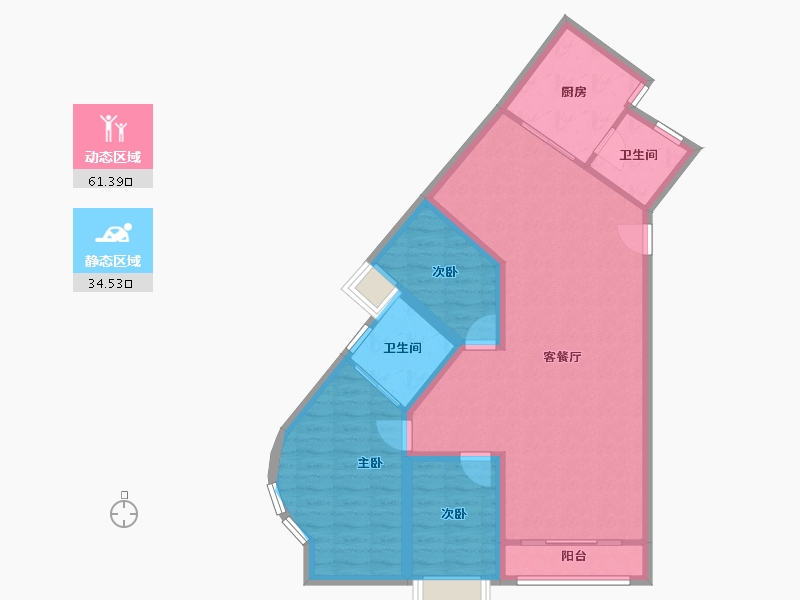 广东省-深圳市-益田花园豪园居-86.62-户型库-动静分区