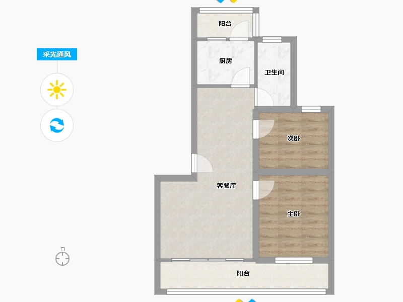 广东省-深圳市-中康生活区-58.50-户型库-采光通风