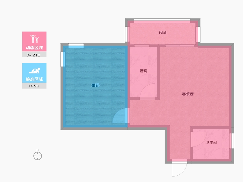 广东省-深圳市-彩天名苑-43.32-户型库-动静分区