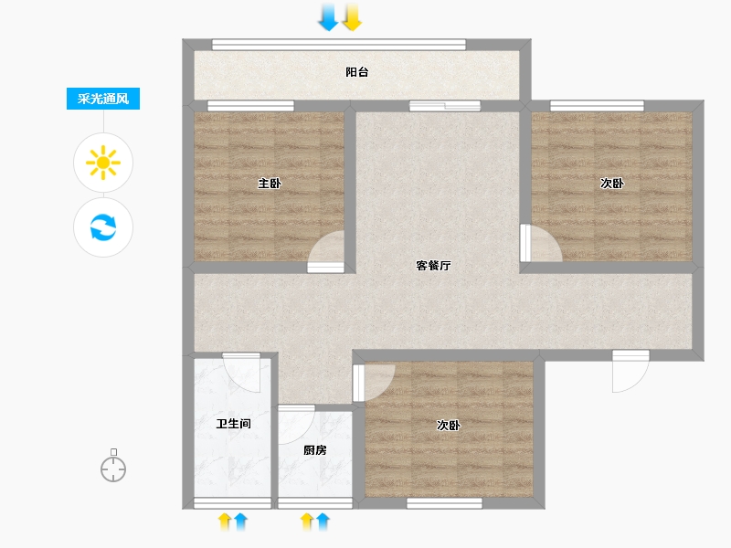 广东省-深圳市-怡和楼-78.32-户型库-采光通风