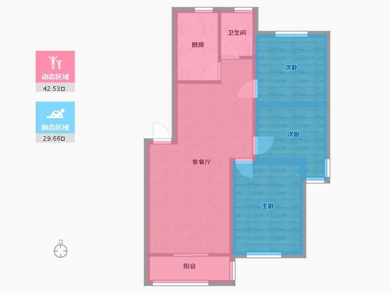 广东省-深圳市-金竹花园-63.83-户型库-动静分区