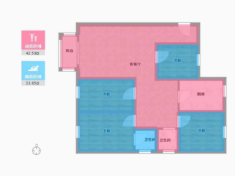 广东省-深圳市-全海花园-66.21-户型库-动静分区