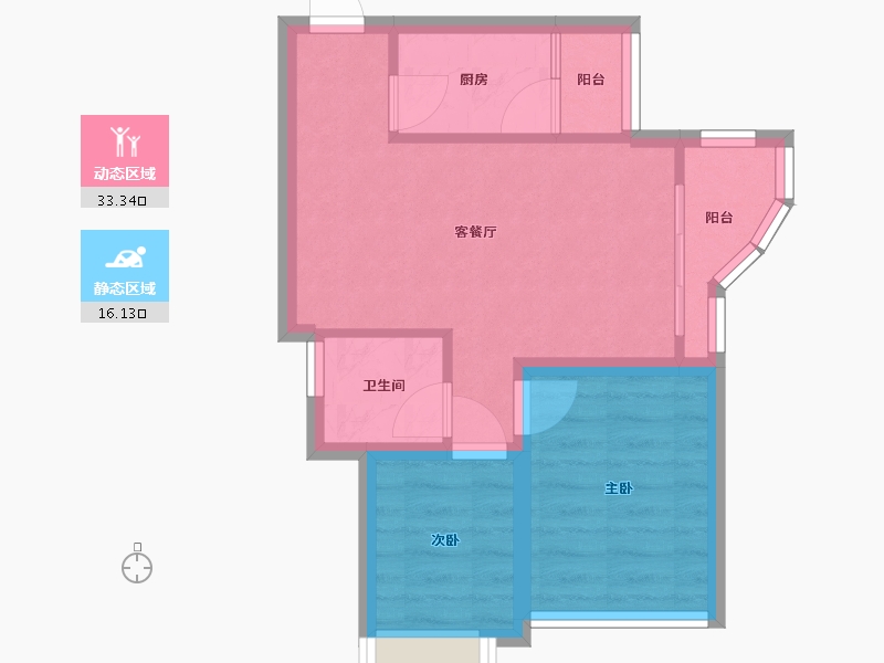 广东省-深圳市-庆福园大厦-43.43-户型库-动静分区