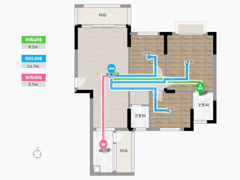 广西壮族自治区-贺州市-香槟城-96.00-户型库-动静线