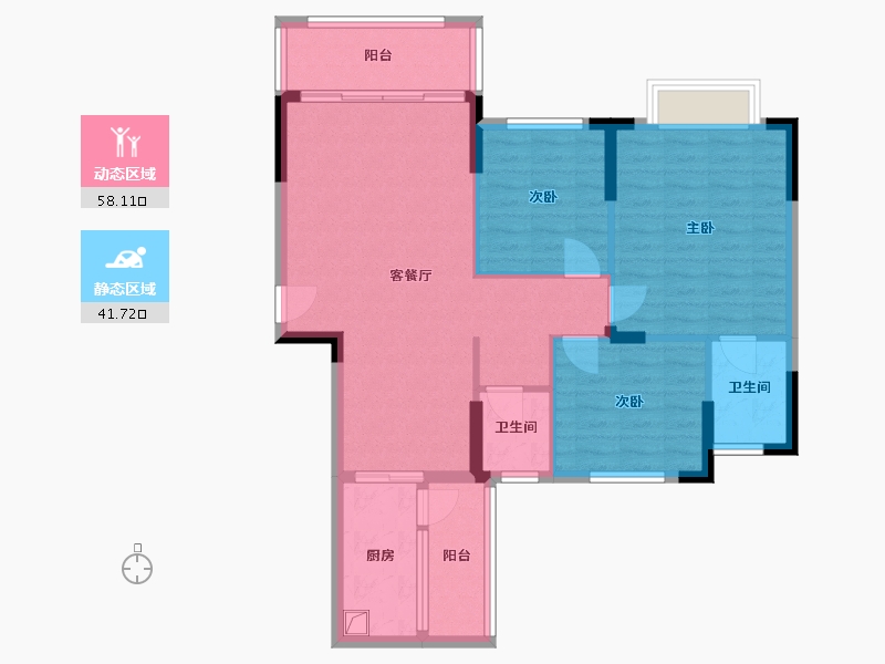 广西壮族自治区-贺州市-香槟城-96.00-户型库-动静分区