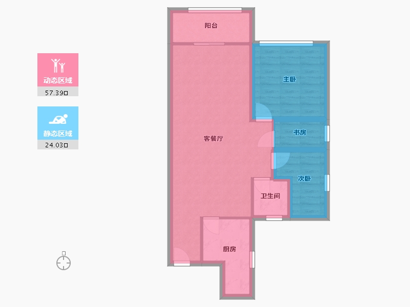 广东省-深圳市-风临左岸-72.73-户型库-动静分区