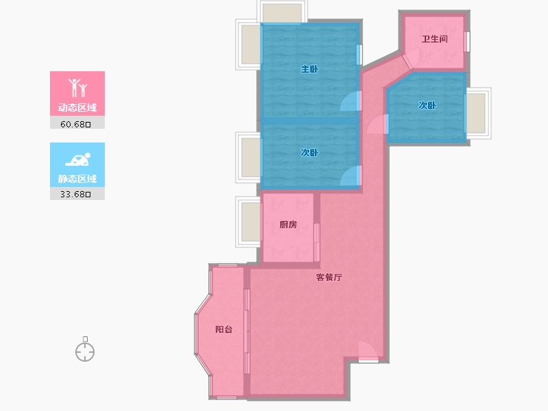 广东省-深圳市-宝瑞轩-83.92-户型库-动静分区