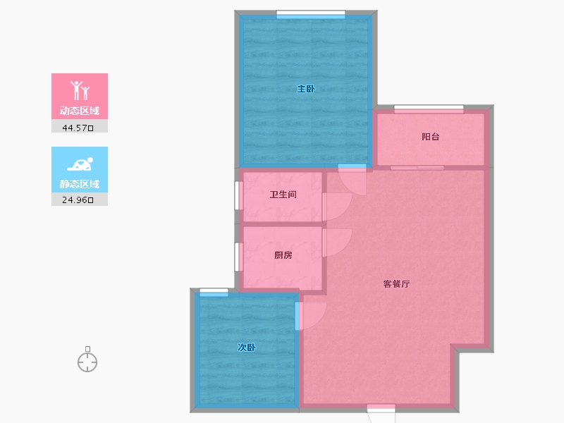 广东省-深圳市-帝港海湾豪园-62.56-户型库-动静分区