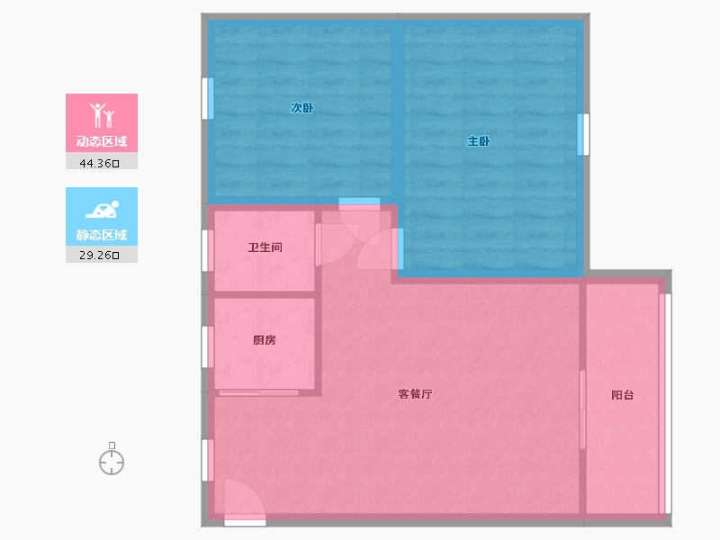 广东省-深圳市-明月花园-66.26-户型库-动静分区