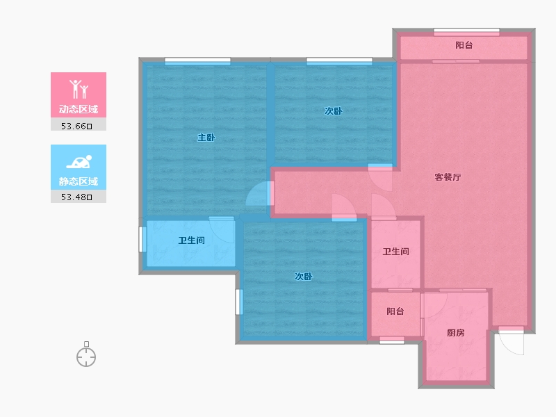 广东省-深圳市-君子广场（一冶广场）-95.98-户型库-动静分区