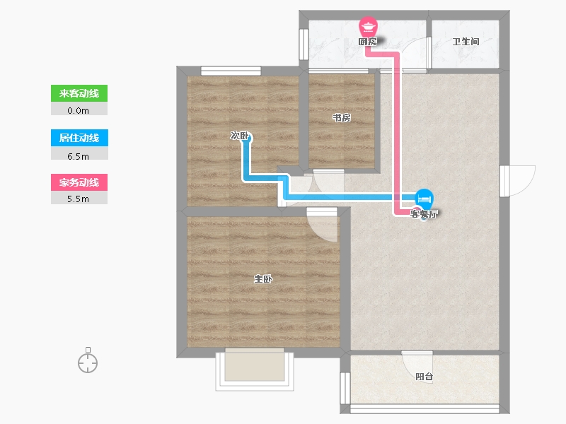 广东省-深圳市-竹园小区(南区)-63.64-户型库-动静线